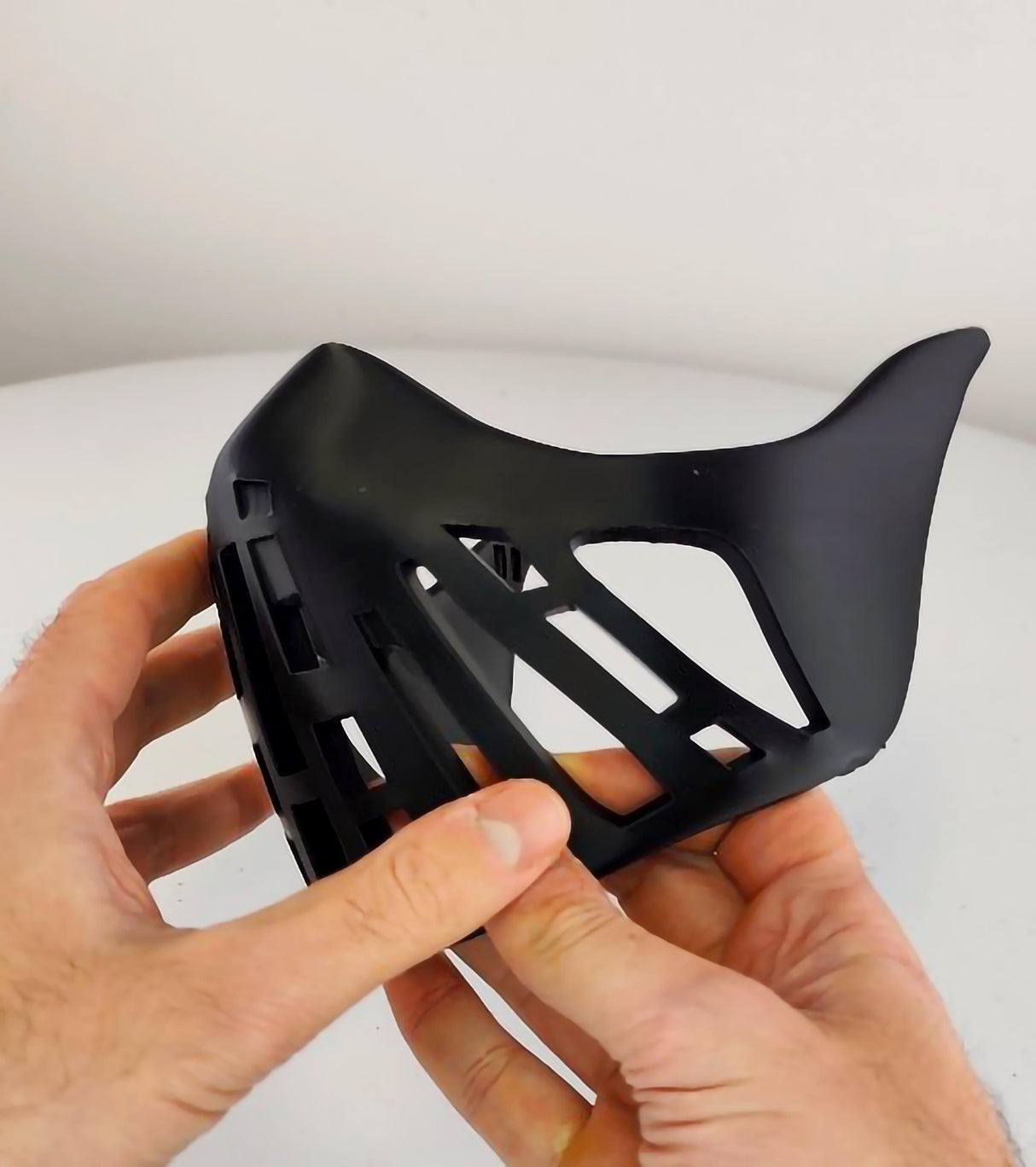 Product gallery image 3 of 3D Printed Futuristic Warrior Face Mask.