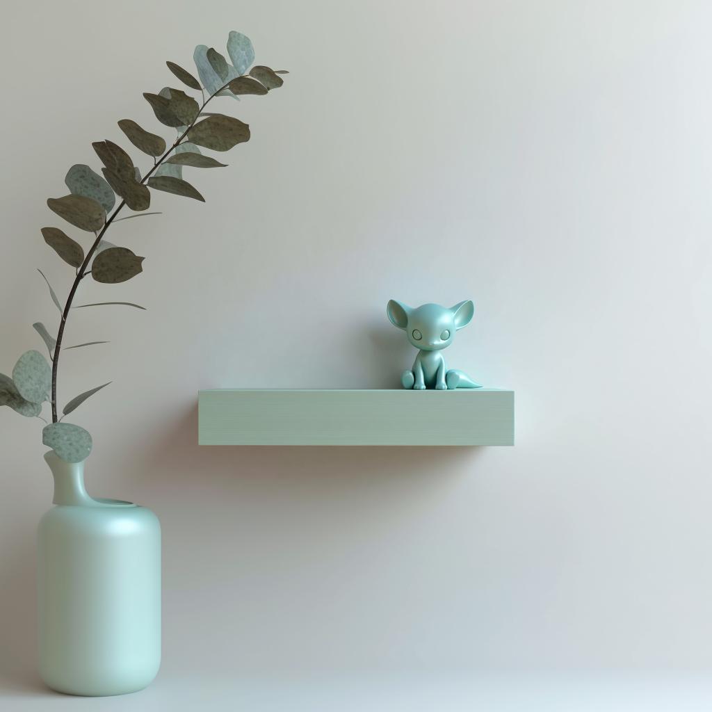 Additional product view of 3D Printed Fantasy Fox Wall Shelf.