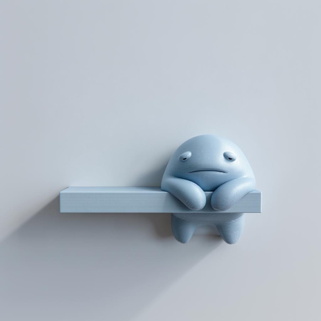 Product gallery view of 3D Printed Moody Monster Wall Shelf.