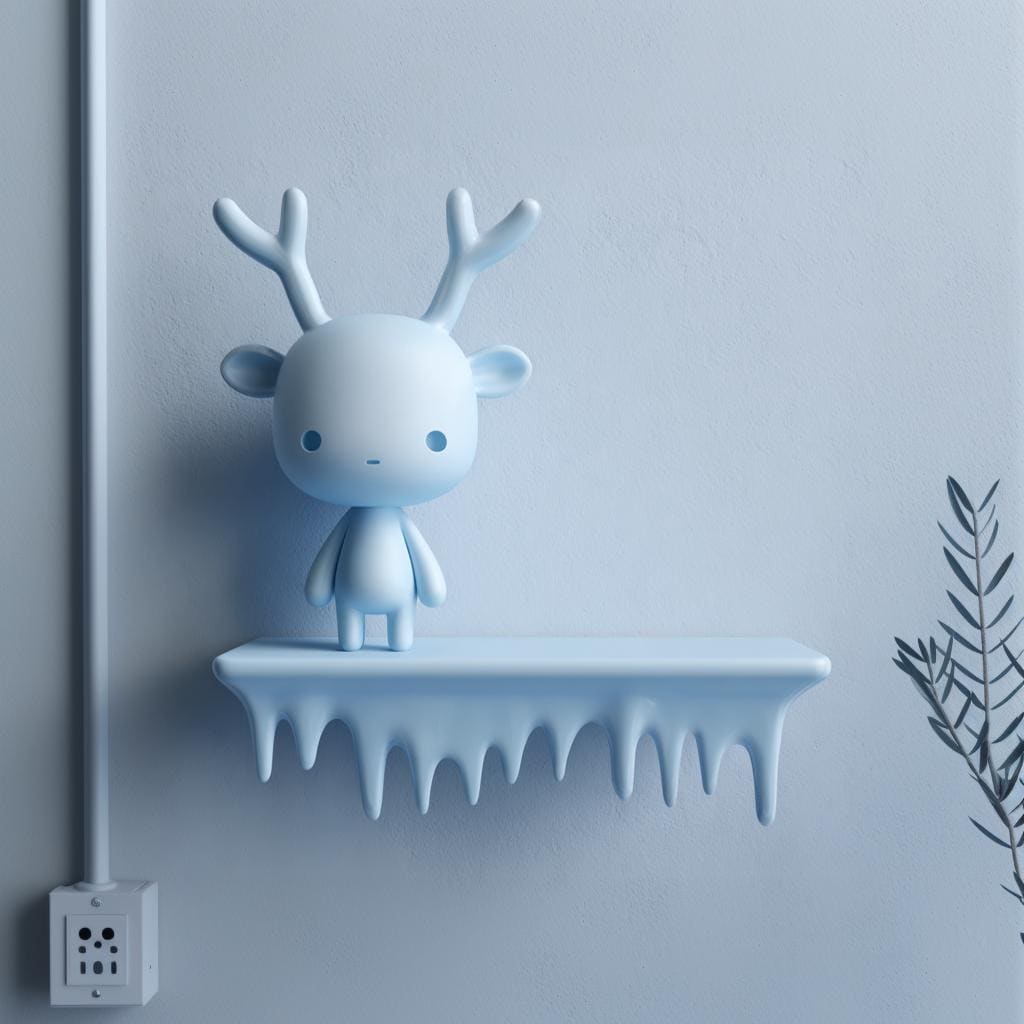 Product gallery view of 3D Printed Antler Buddy Wall Shelf.