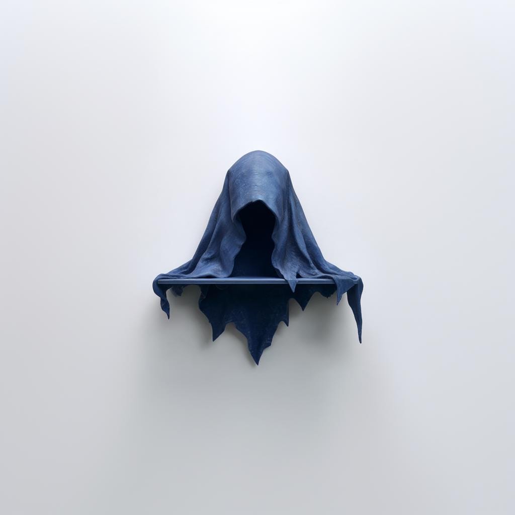 Alternate product view of 3D Printed Cloaked Wraith Wall Shelf.