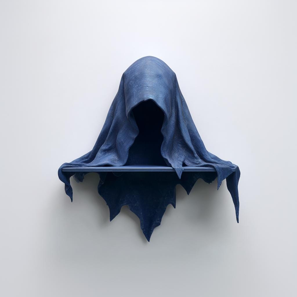 Product gallery view of 3D Printed Cloaked Wraith Wall Shelf.