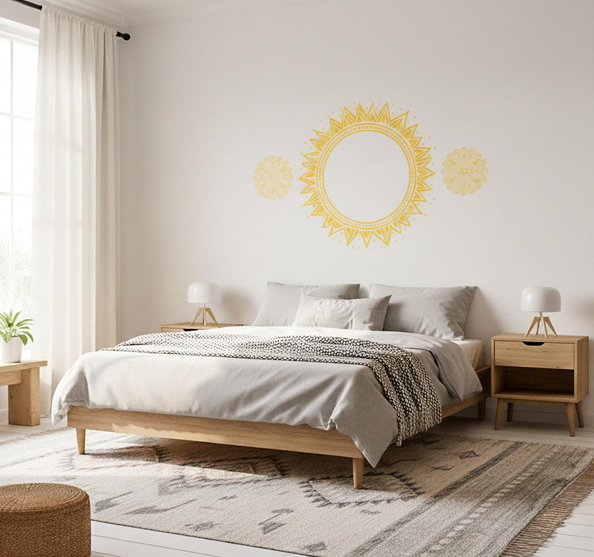 Product gallery view of Golden Sun Wall Decal.