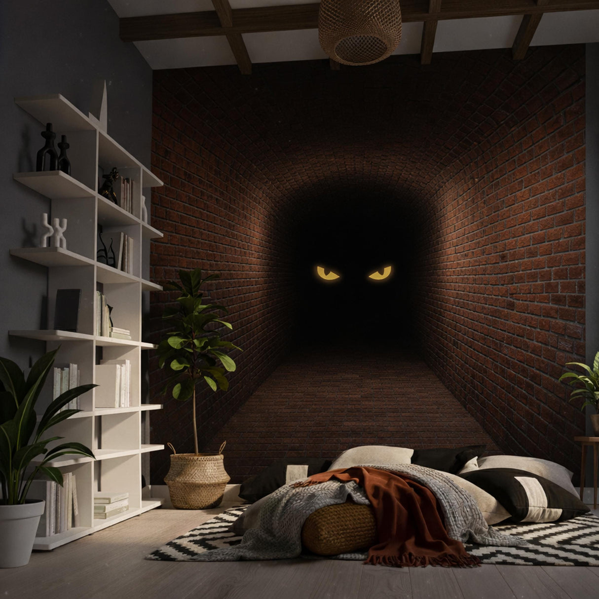 Additional gallery image of 3D Mystery Tunnel Wall Decal.