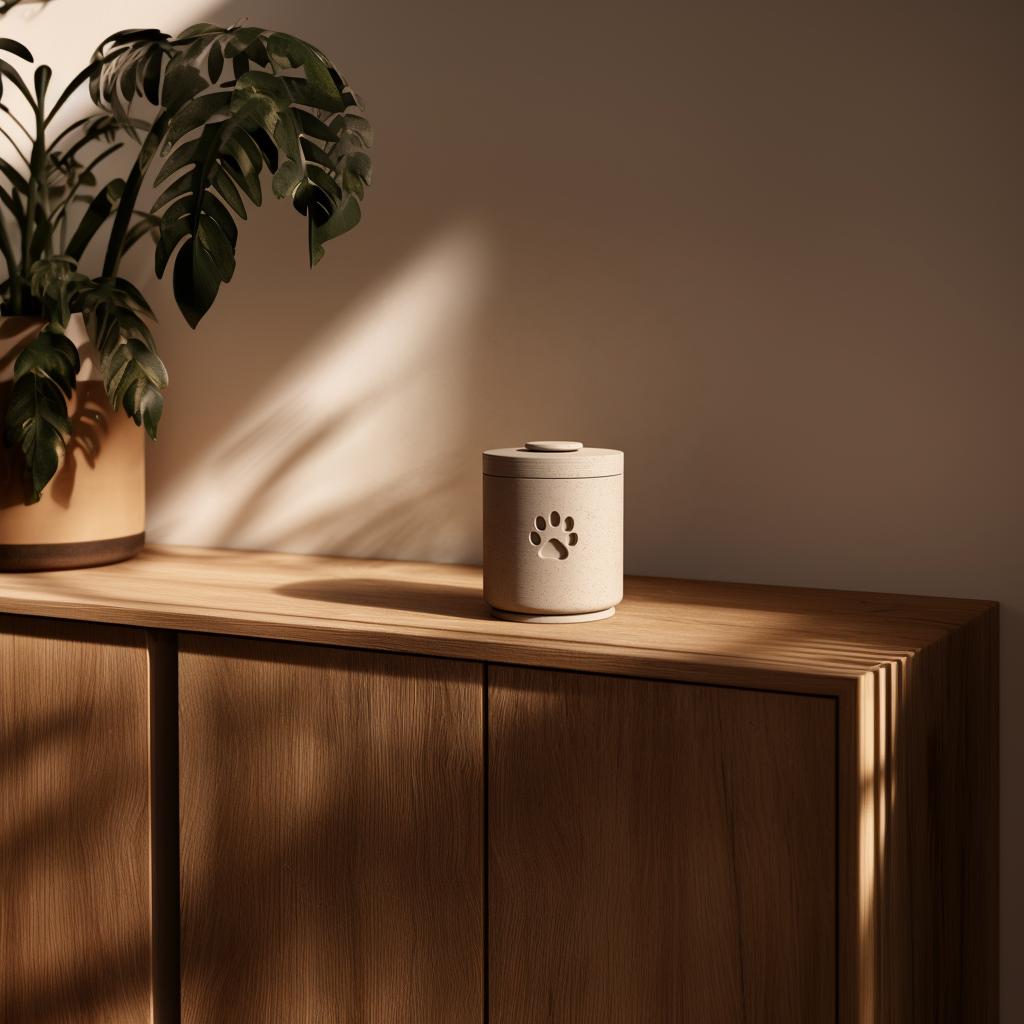 Product gallery image 2 of Cylindrical Pet Memorial Urn.