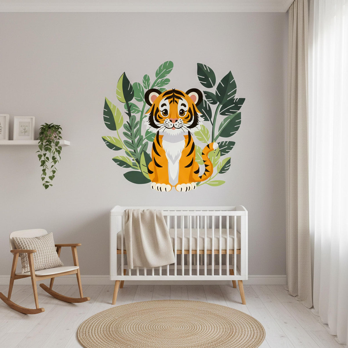 Alternate product presentation of Baby Tiger Wall Decal.
