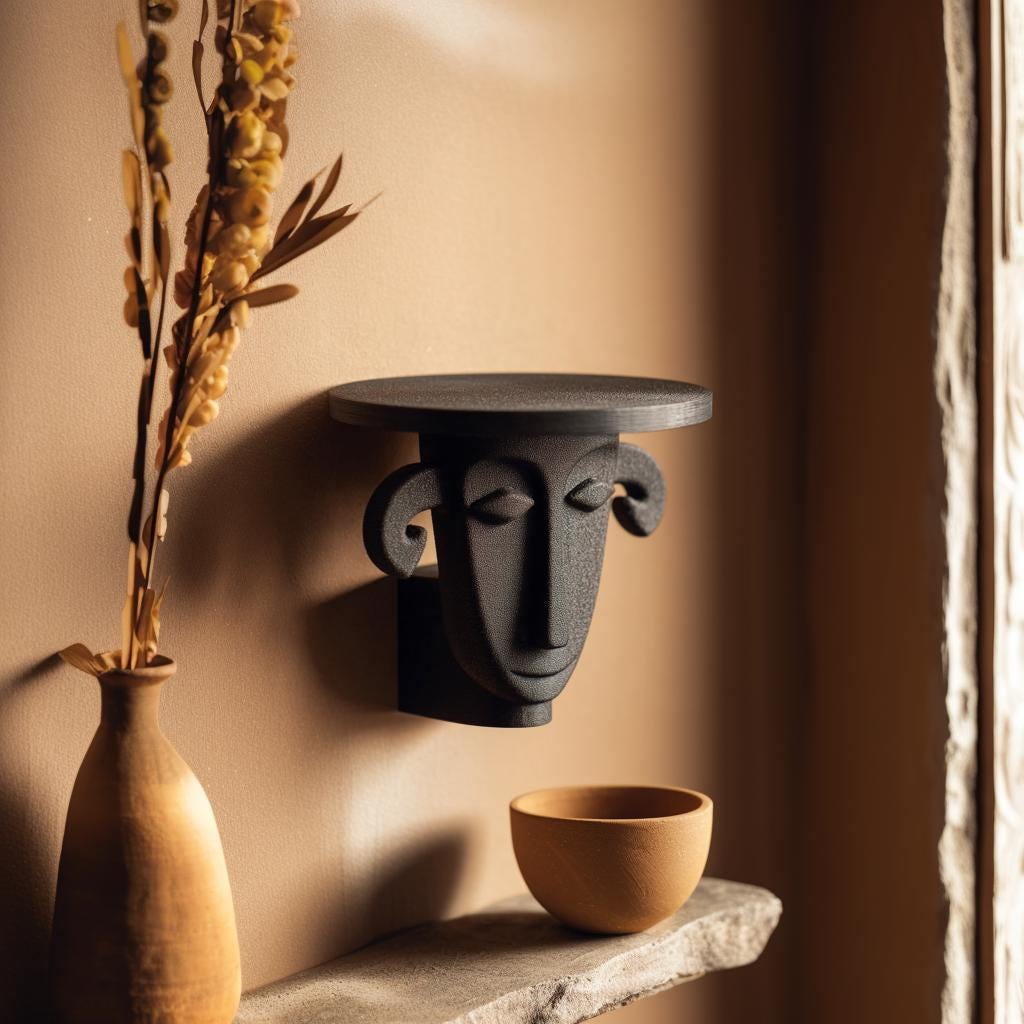 Alternate product view of 3D Printed Face Shelf with Flat Top.