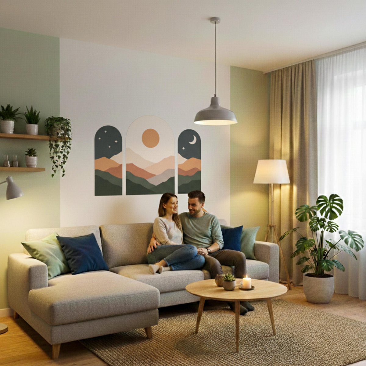 Product gallery view of Boho Mountain Decal.
