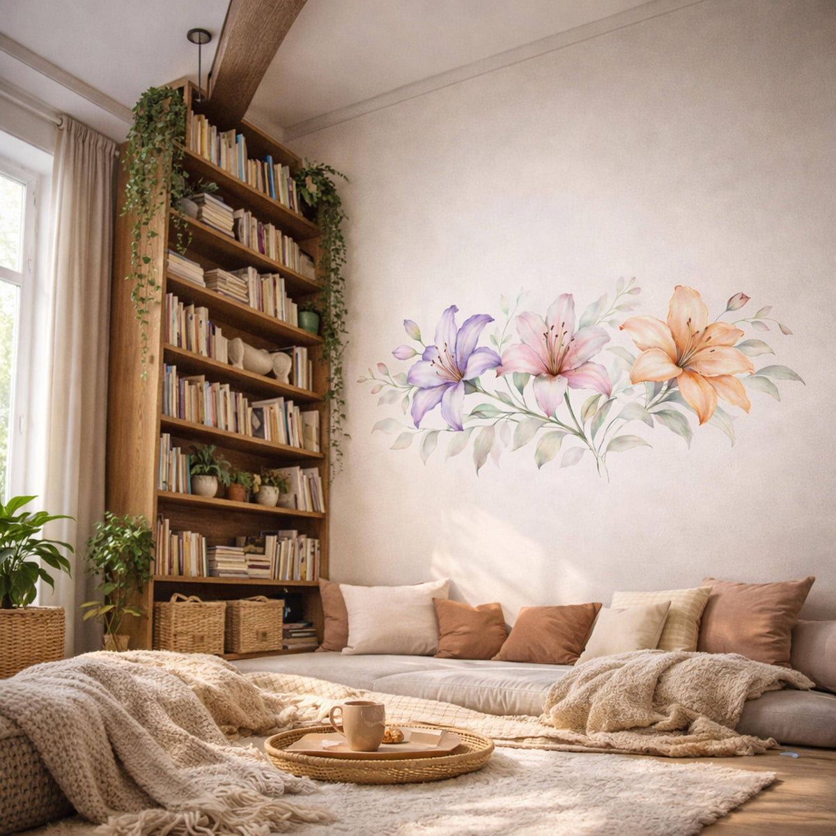 Alternate gallery view of Lily Flower Wall Decal.