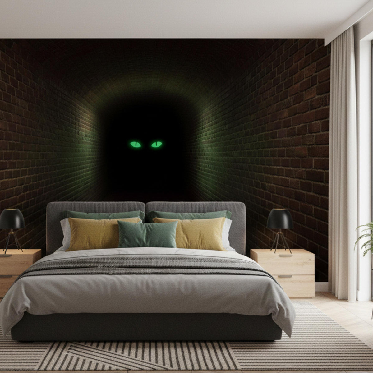 Additional product view of 3D Mystery Tunnel Wall Decal.