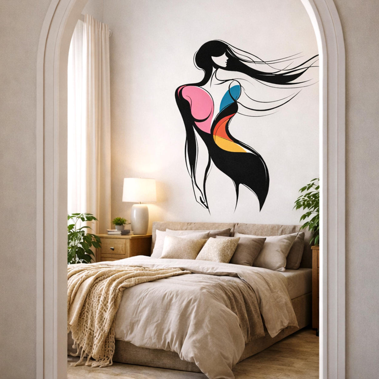 Product presentation view of Abstract Woman Wall Art.
