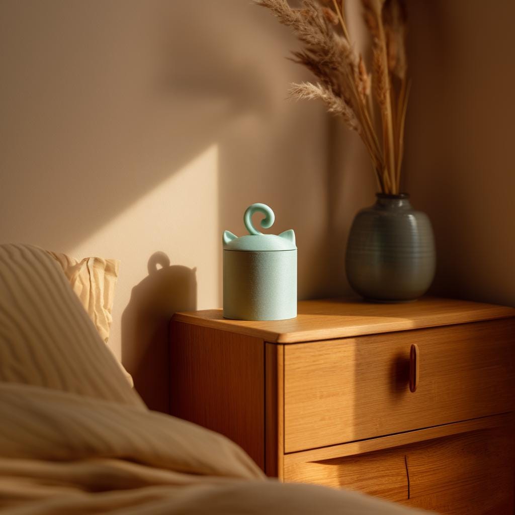 Alternate product view of Cat Pet Memorial Urn.