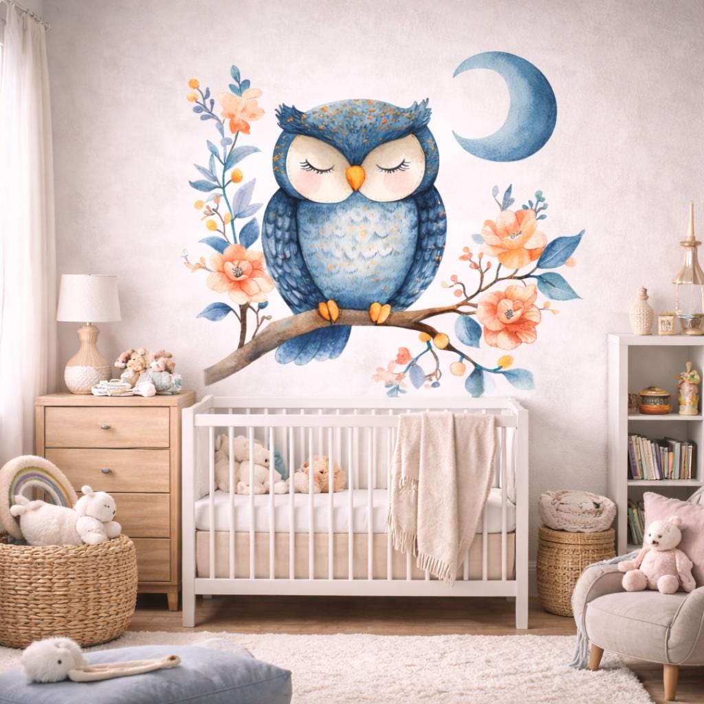 Alternate gallery view of Sleeping Owl Wall Decal.