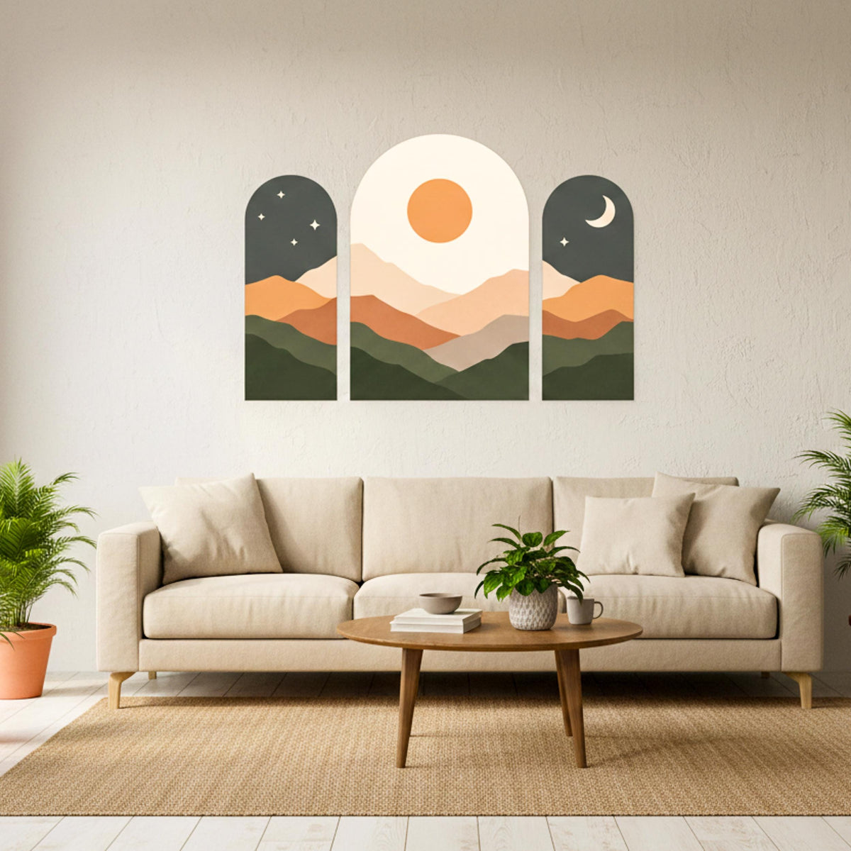 Product presentation view of Boho Mountain Decal.