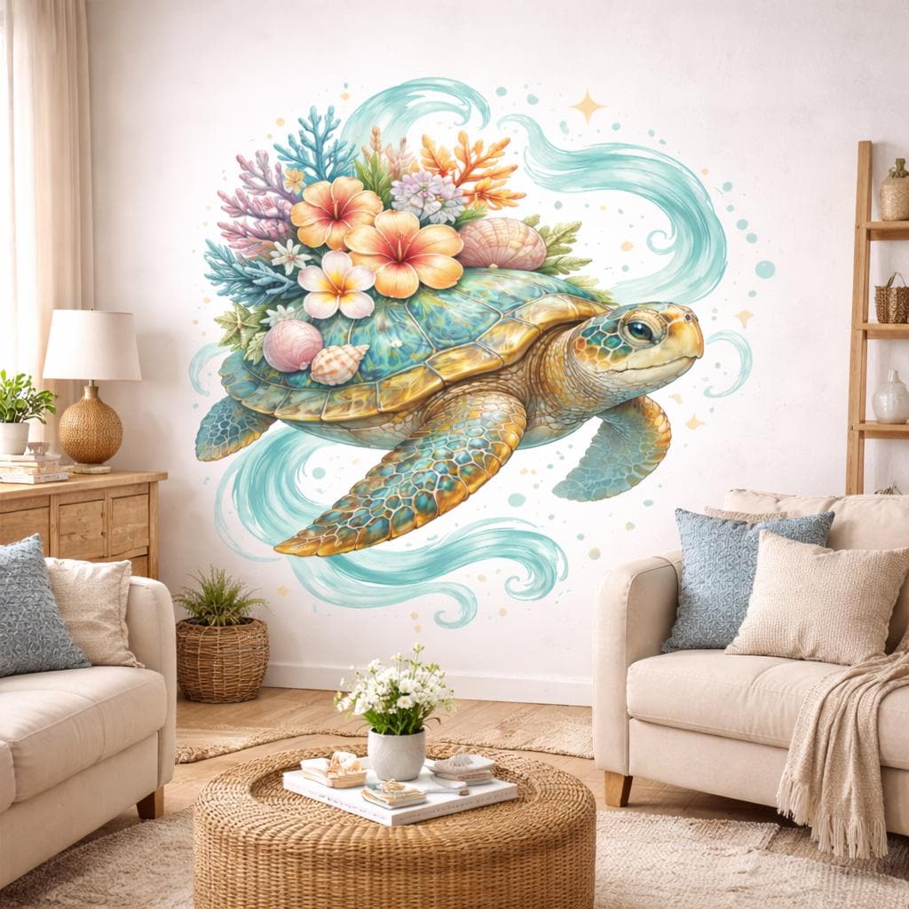 Additional product view of Sea Turtle Wall Decal.