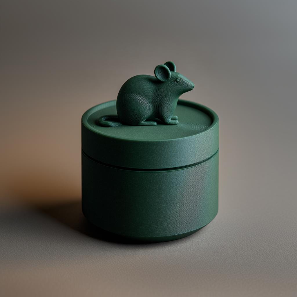 Product gallery view of Mouse Pet Memorial Urn.