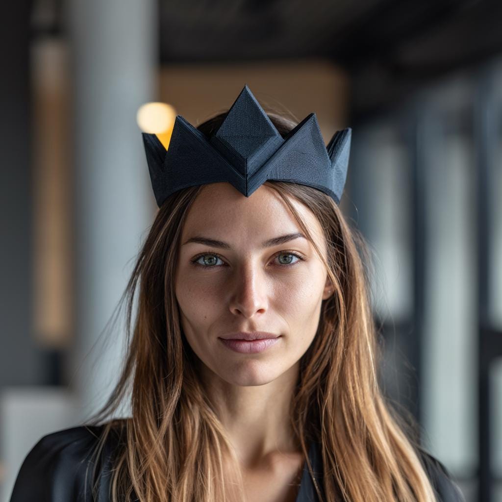 Product gallery view of 3D Printed Geometric Fantasy Crown Headpiece.