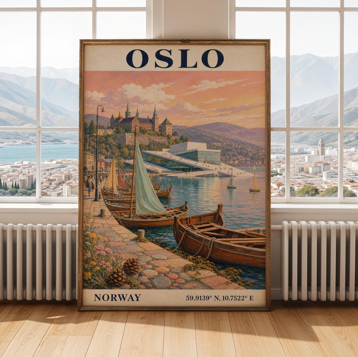 Alternate gallery view of Oslo Harbor Travel Poster.