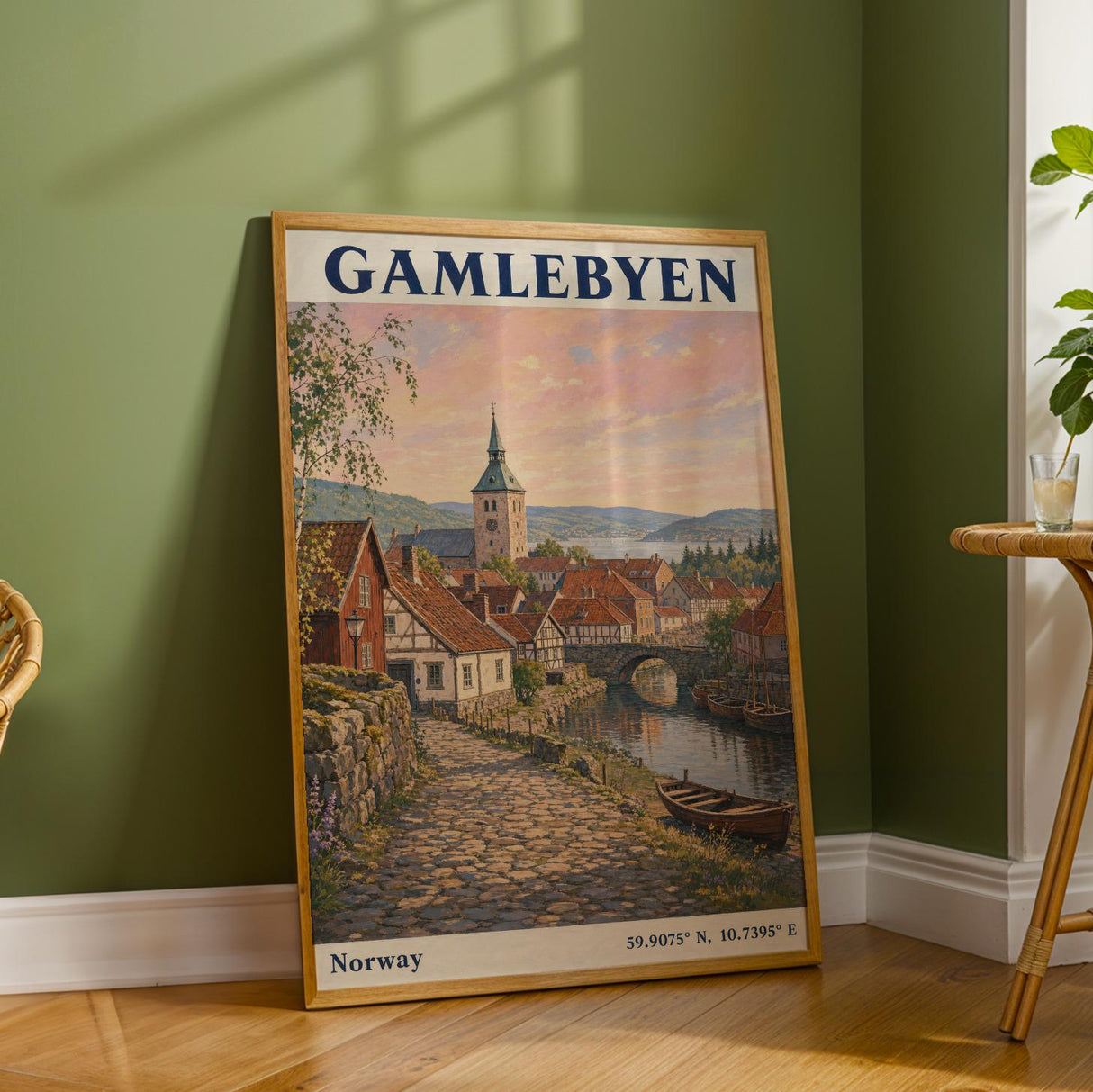 Additional product detail of Gamlebyen Oslo Travel Poster.