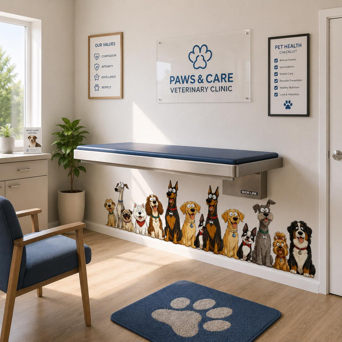 Product gallery view 14 of Funny Dog Group Wall Vinyl Decal.