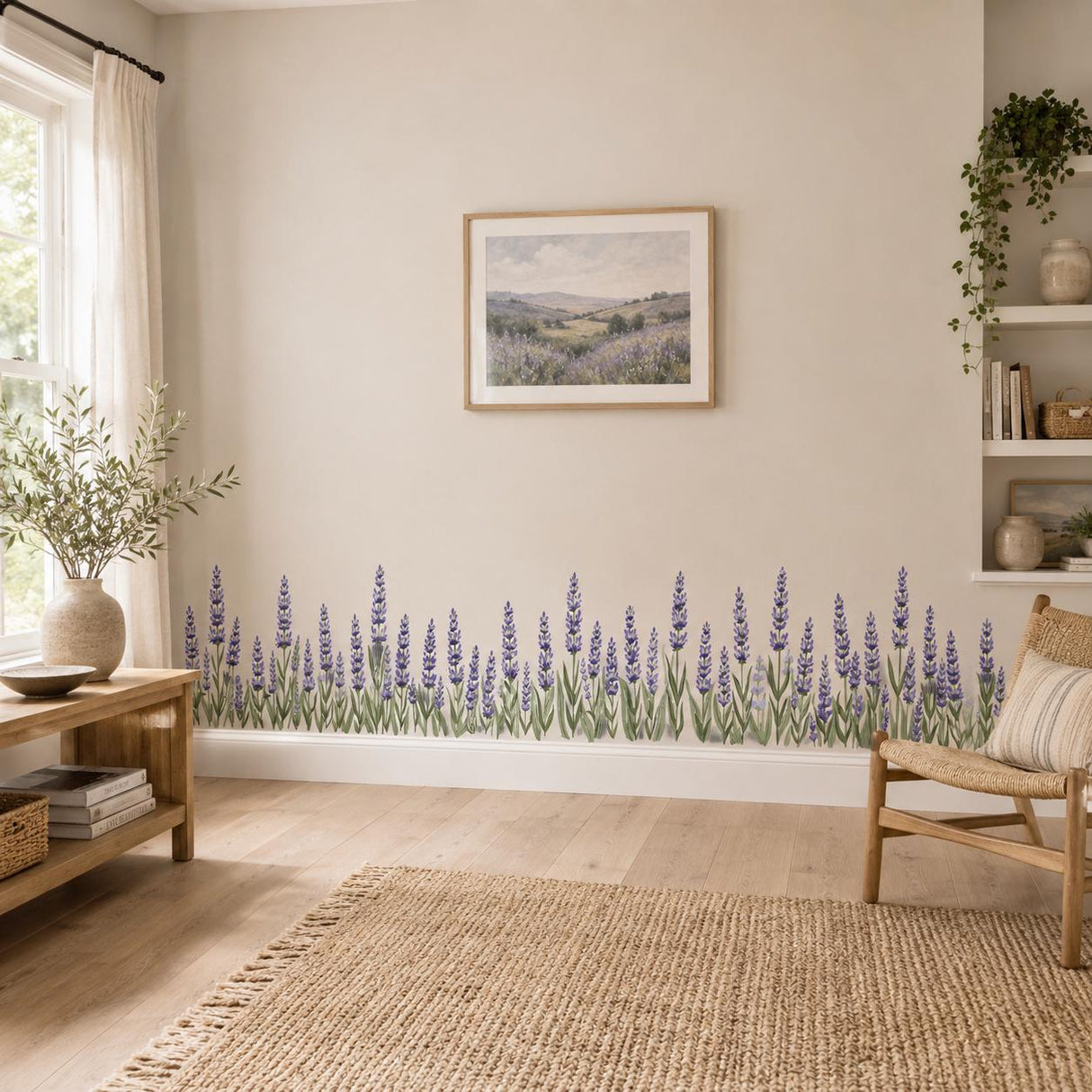 Additional product view of Lavender Border Wall Vinyl Decal.