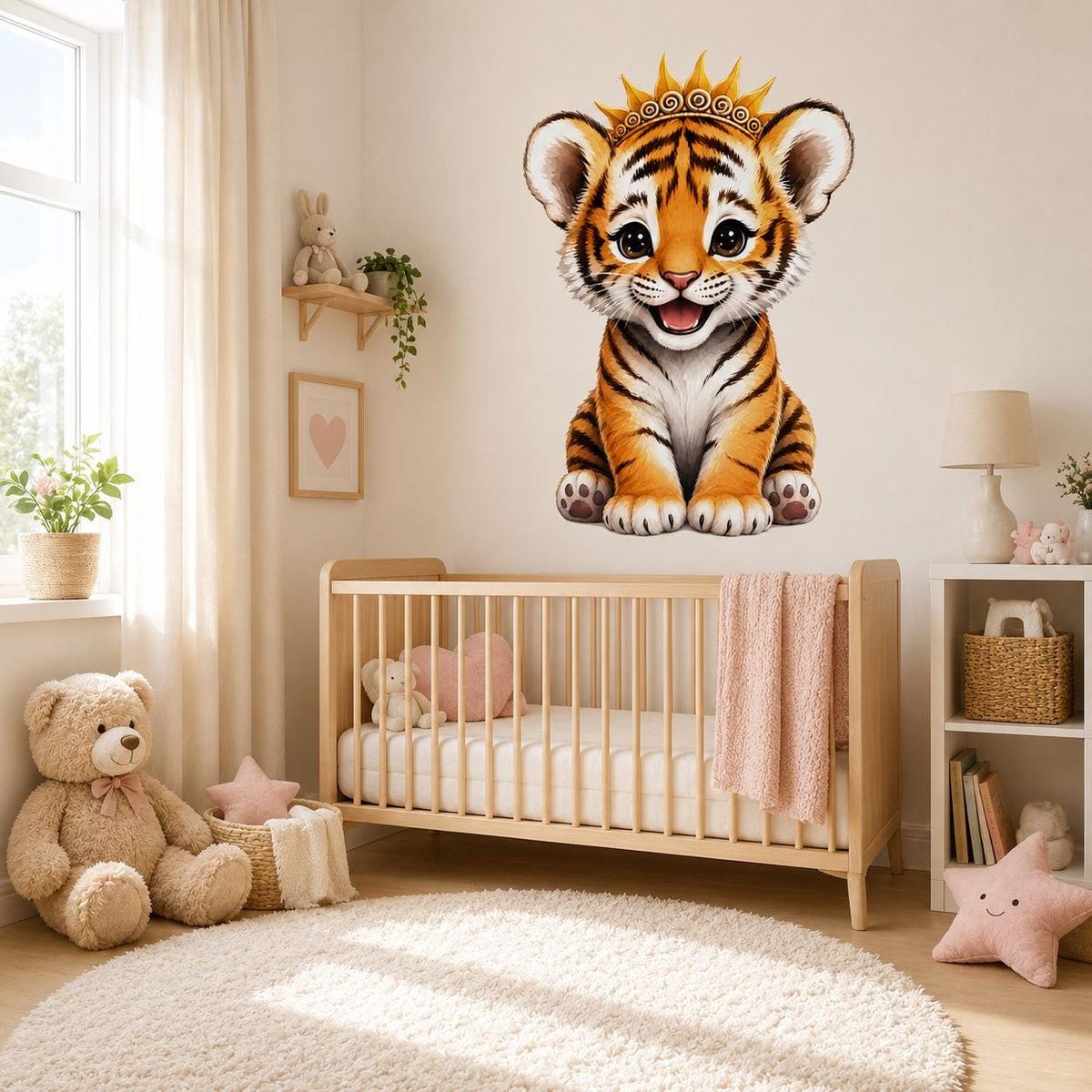 Additional product view of Cute Tiger Cub Wall Vinyl Decal.
