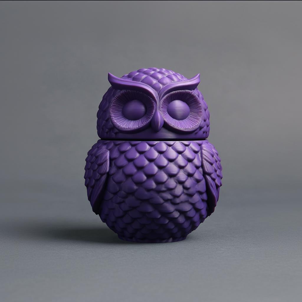 Additional product view of 3D Printed Detailed Owl Memorial Urn.