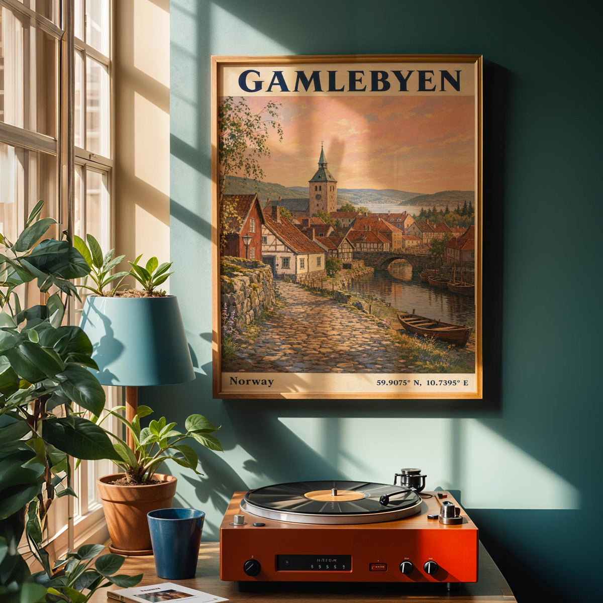 Alternate product view of Gamlebyen Oslo Travel Poster.