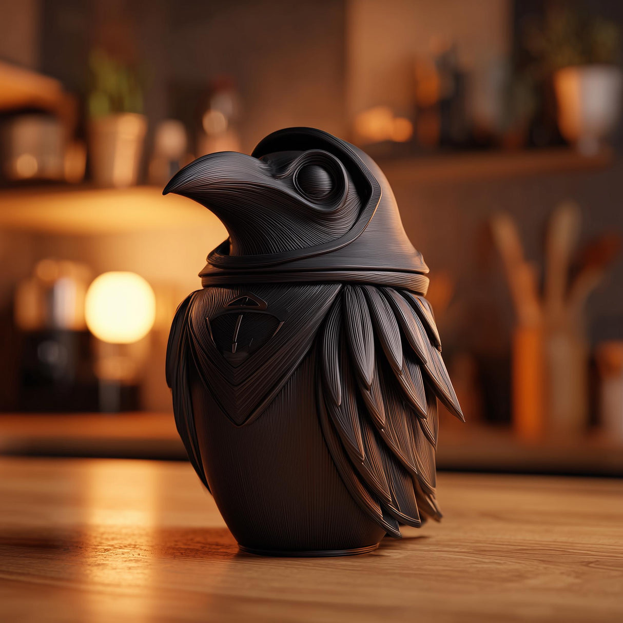 Raven Memorial Urn with Lid shown in the product image.