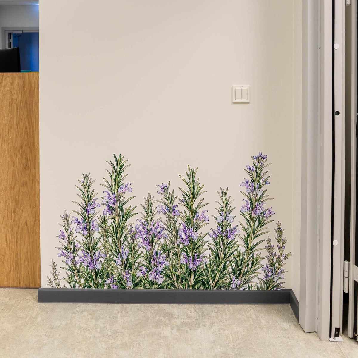 Additional product detail of Rosemary Herb Border Wall Vinyl Decal.
