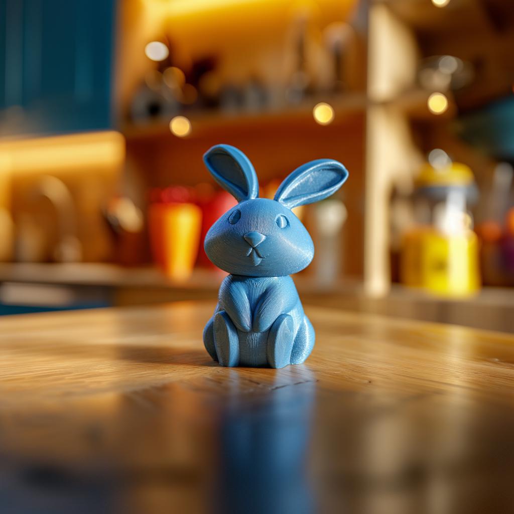 Alternate product view of Seated Bunny Memorial Urn.
