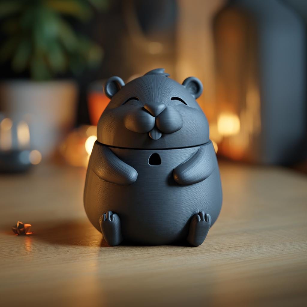 Product gallery view of 3D Printed Hamster Memorial Urn.