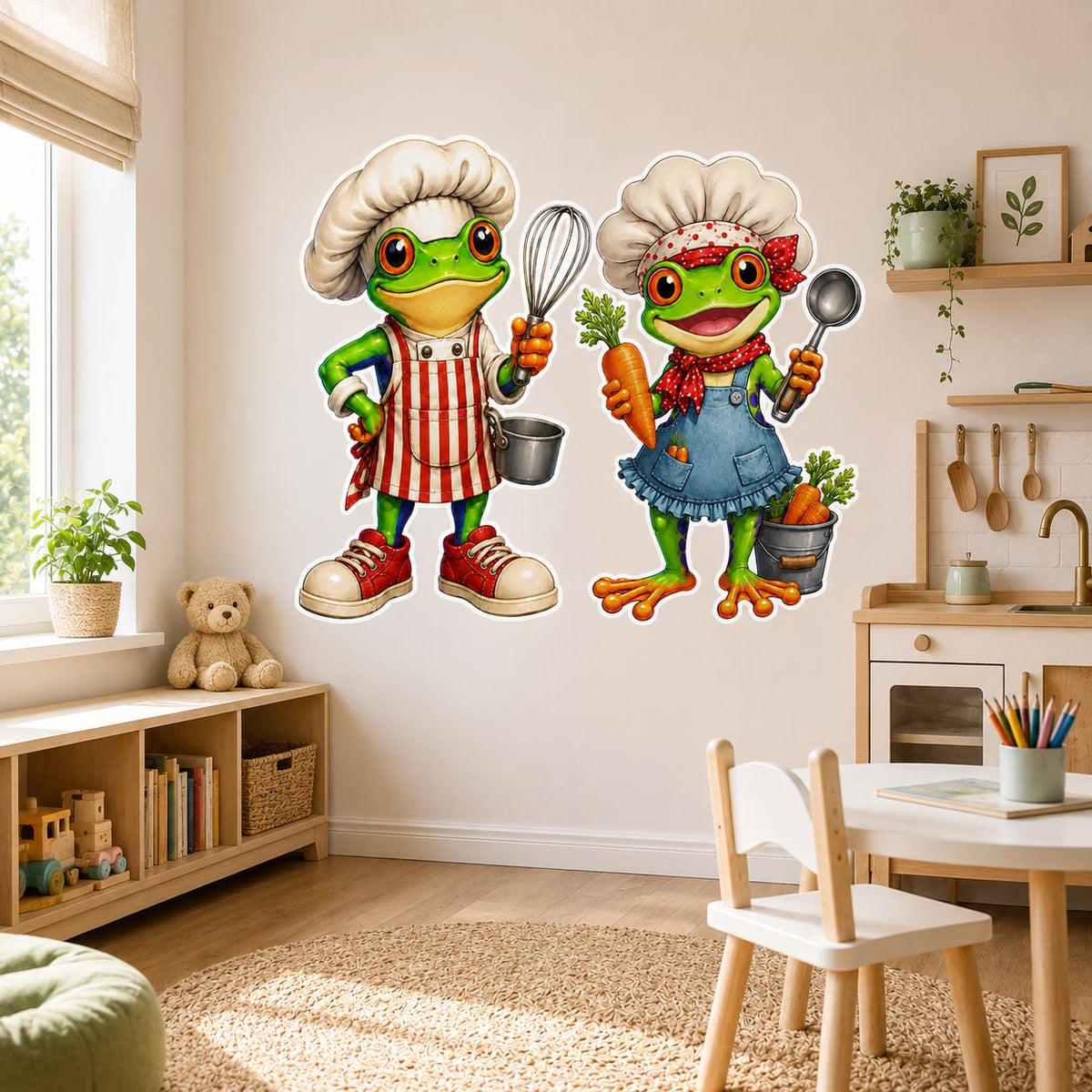 Additional product detail of Weird Chef Frogs Wall Vinyl Decal.
