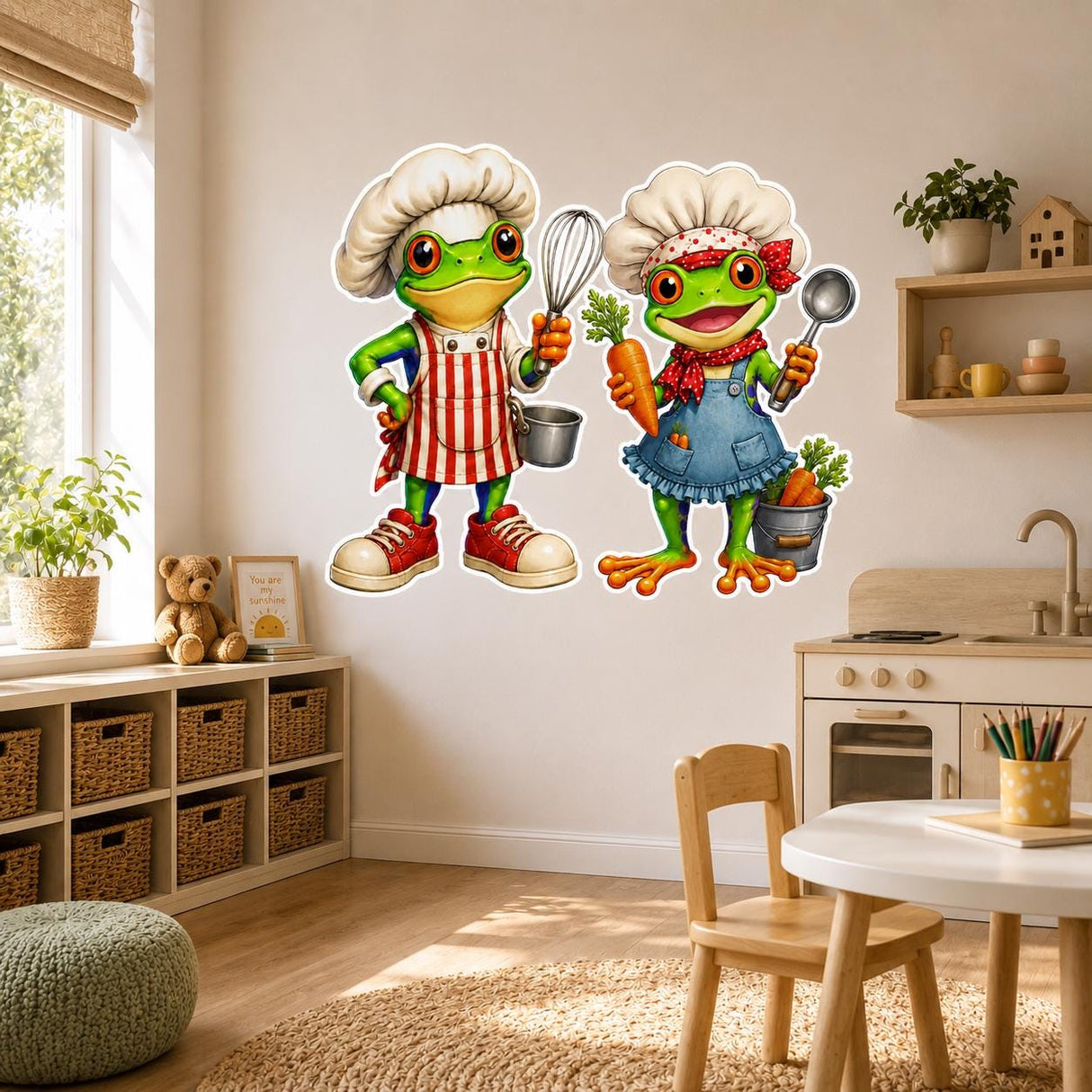 Product gallery view of Weird Chef Frogs Wall Vinyl Decal.