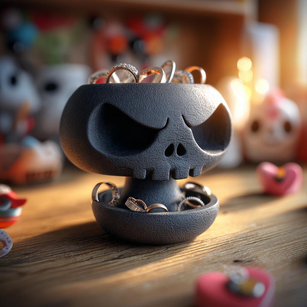 Product gallery view of Skull Jewelry Organizer.
