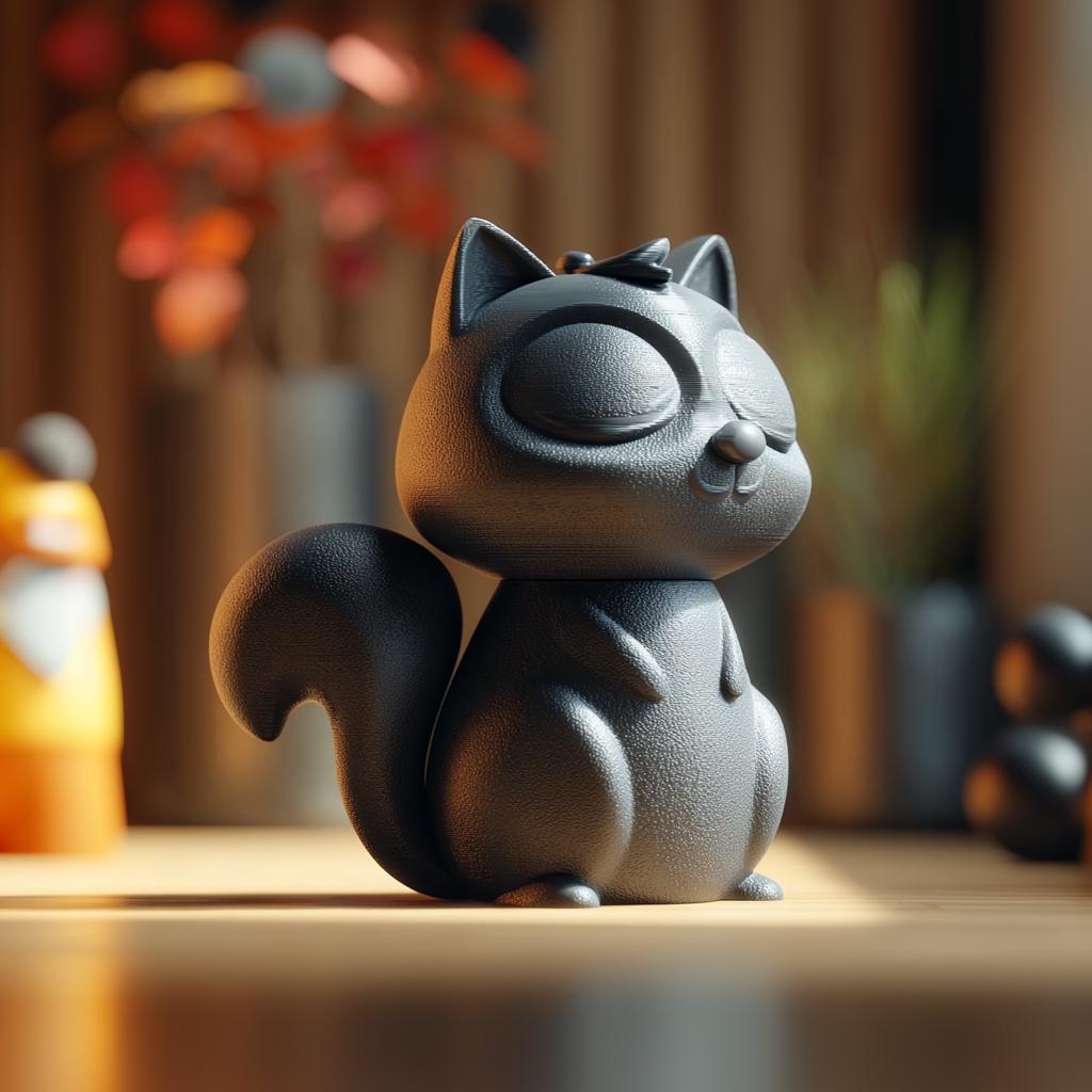 Product gallery view of Squirrel Memorial Urn with Lid.