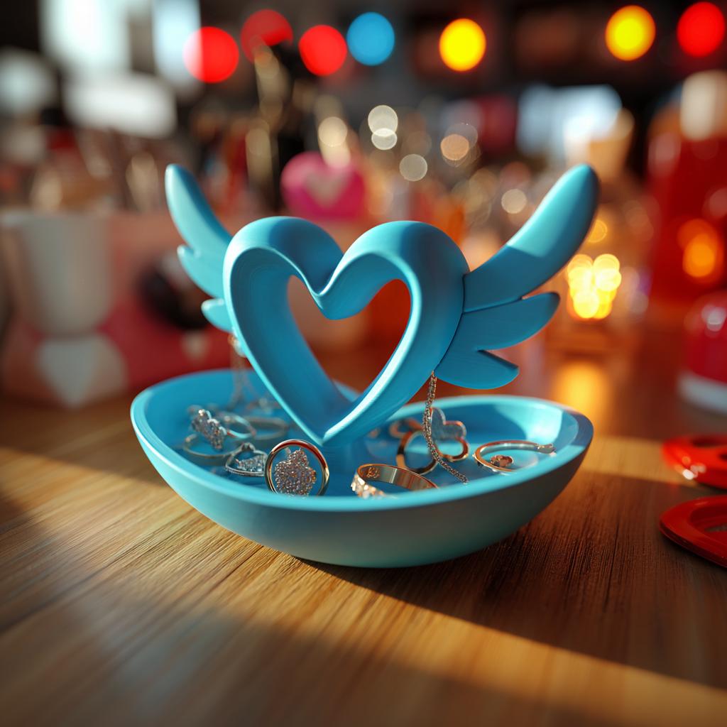 Product gallery view of Winged Heart Jewelry Organizer.
