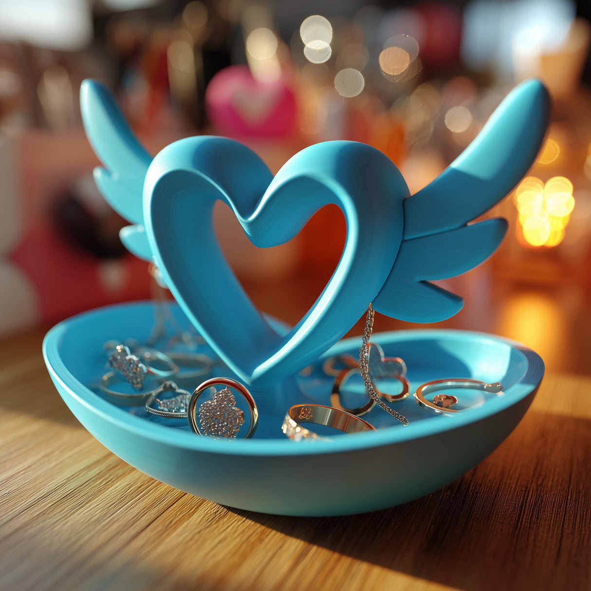 Product view of Winged Heart Jewelry Organizer.