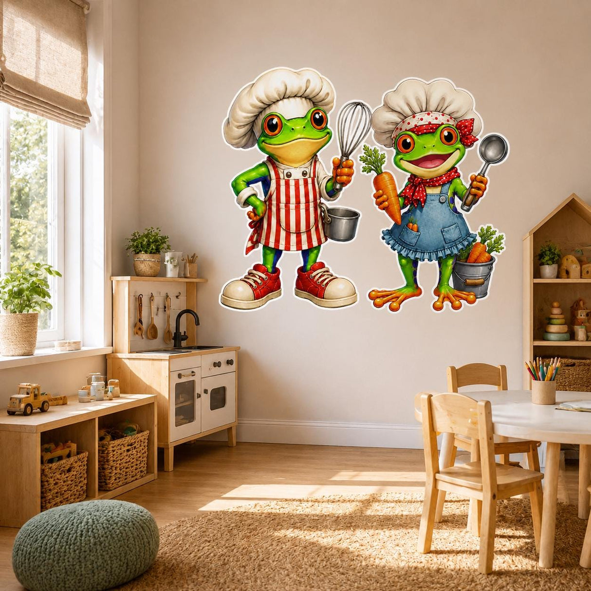 Alternate gallery view of Weird Chef Frogs Wall Vinyl Decal.