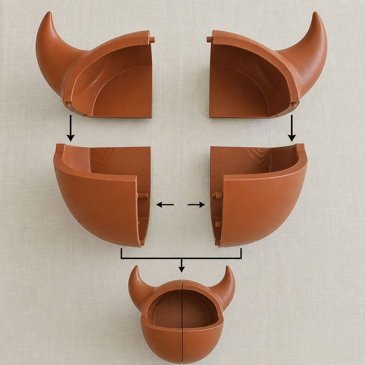 3D Printed Horned Cat Cave Bed shown in the product image.