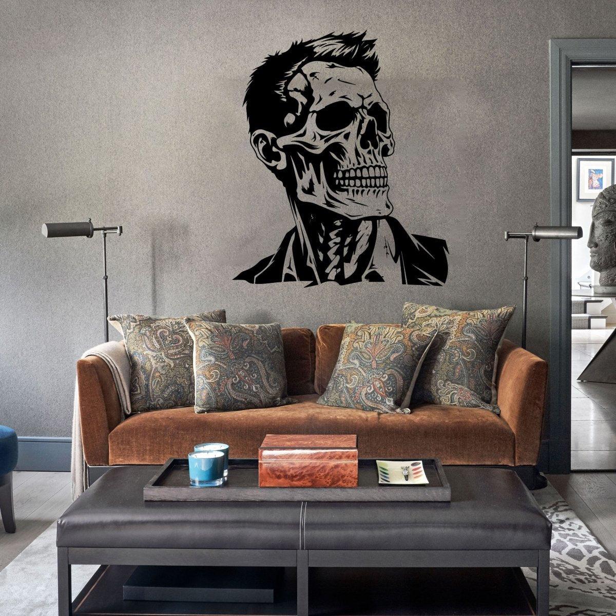 Complete stylized anatomical portrait vinyl decal design.