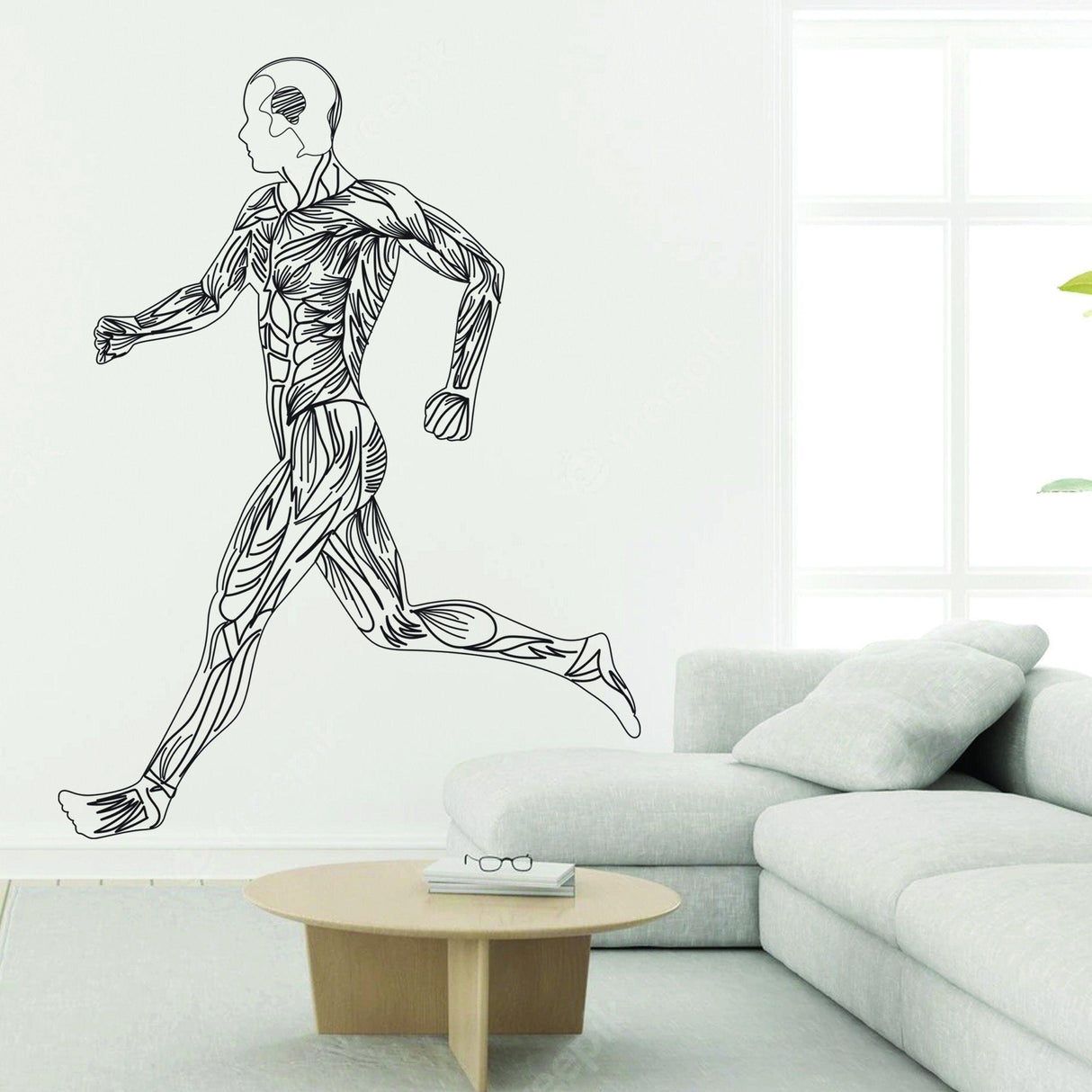 Alternate product view of Mens Body Siluette Wall Decal.