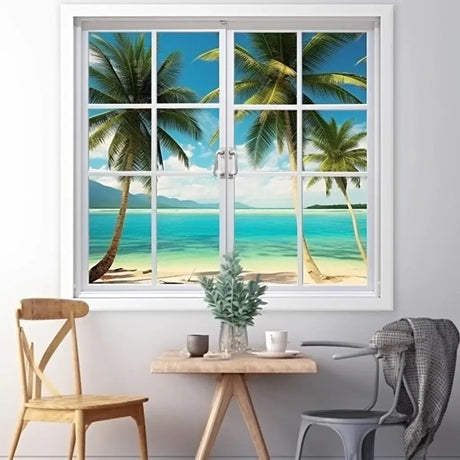 Window Wall Sticker / 3D Open Window Wall Decals Decords