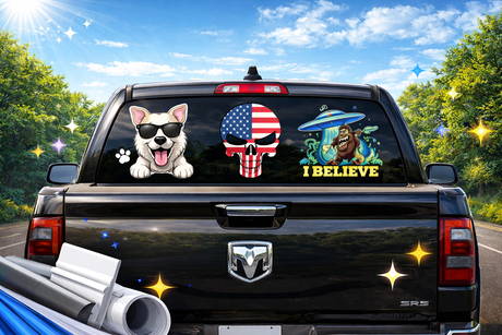 Rear and back window car sticker designs