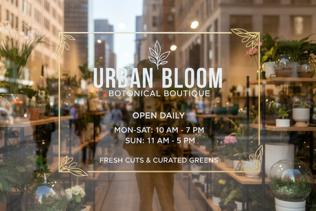Glass window signage designs
