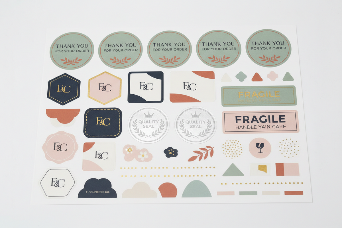 Packaging sticker designs