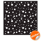 Adhesive round dot stickers on black background.