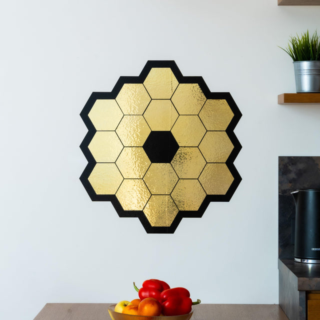 Alternate product view of James Webb Space Telescope Mirror Wall Sticker.