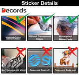 Sticker details highlighting vibrant colors.