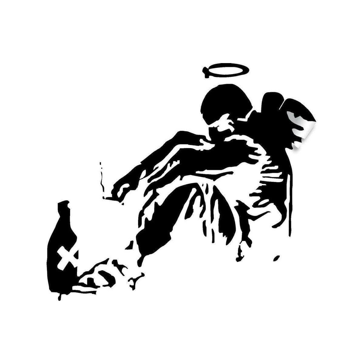 Urban Wings fallen angel wall decal for distinctive home decoration.